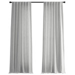 Half Price Drapes - White Heavy FauxLinen Curtain Single Panel, 50"x96" - You will instantly fall in love with the Heavy FauxLinen Linen Panel. A heavy luxurious body, supple handle and a handsome linen weave is seen in these drapes of ellegant white. The refined feeling of these textured drapes blends seamlessly with any color scheme or decor, from classic to modern. For proper fullness panels should measure 2-3 times the width of your window/opening. Bring your home design to its fullest and most stylish potential with the Heavy FauxLinen Linen Panel.