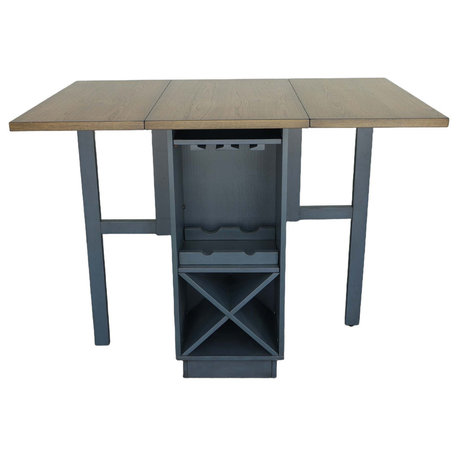 Irish Pub Gate-Leg Counter Table, Denim Blue