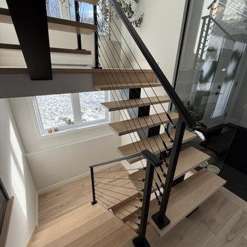 Indoor stair cable railing project in Greater Toronto, Ontario