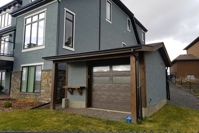 Inspiration for a contemporary exterior home remodel in Calgary