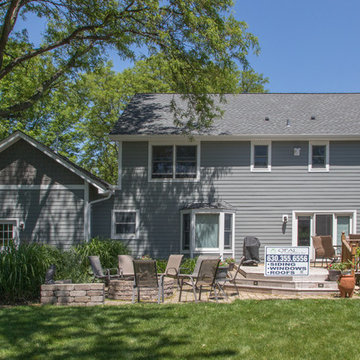 Gray Slate James Hardie siding installation in Naperville