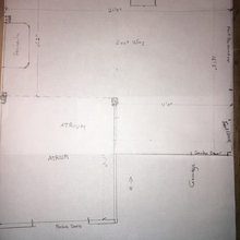 Living room & Atrium scaled layout