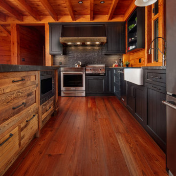 Charming Rustic Industrial Cottage Kitchen