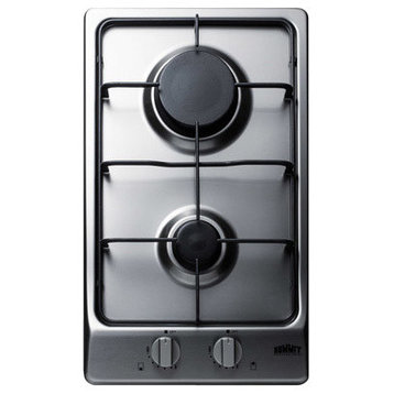 Summit GC22SS 2-Burner Gas Cooktop - Stainless Steel