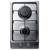 Summit GC22SS 2-Burner Gas Cooktop - Stainless Steel