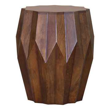 Chantell Soild Mango Wood Drum Table