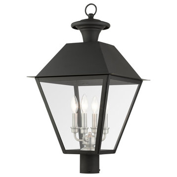 Black Classic, Colonial, Historical, Timeless Outdoor Post Top Lantern