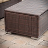 GDF Studio 4-Piece Montague Outdoor Brown Wicker Sofa Set