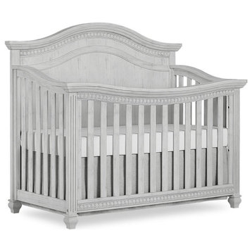 Madison 5-In-1 Curved Top Convertible Crib, Antique Gray Mist
