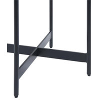 Brookline 20 in Round Wood with Gray Concrete-Coating End Table