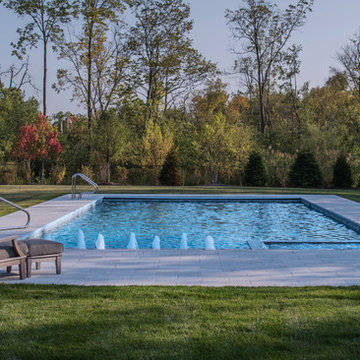 Bannockburn, IL Swimming Pool with Inside Hot Tub and Automatic Cover