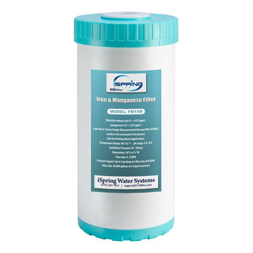 iSpring Iron and Manganese Reducing Replacement Water Filter, 10" x 4.5"