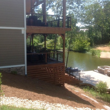 Stained Slats with Door for Storage