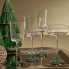 6-Piece Sachi White Wine Glass Set, Green and Pink