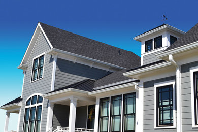 Example of a minimalist exterior home design in Houston