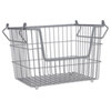 Metal Basket, Cool Gray Rectangle Medium 13x11x9