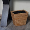 Artifacts Rattan™ Rectangular Tapered Waste Basket with Metal Liner, Honey Brown