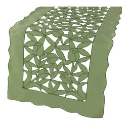 Xia Home Fashions - Tulip Bouquet 16"x36" Table Runner - Table Runners