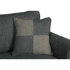 Furniture of America Adella Fabric 2-Piece Sofa and Loveseat Set in Dark Gray