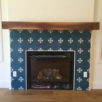 multiple clé tiles featured all over modern home