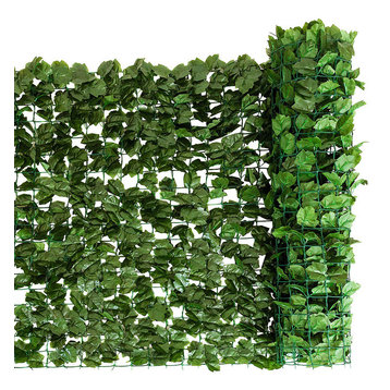 Costway 59''x118'' Faux Ivy Leaf Decorative Privacy Fence Screen Artificial