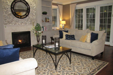 Example of an arts and crafts living room design in Baltimore