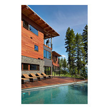 Modern Mountain Lodge Landscape