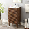 Render 18" Bathroom Vanity Cabinet - Walnut White