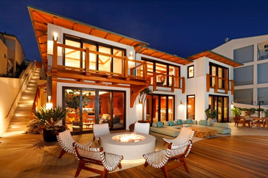 Inspiration for a coastal home design remodel in Orange County