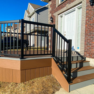 Small Entrance Deck with Black Railings – Nova Scotia, Canada
