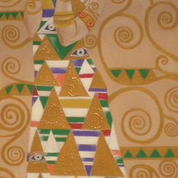 Panel "Expectation" after Klimt for sale. - Home Decor