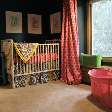 Bold, Colorful Baby Girl's Nursery