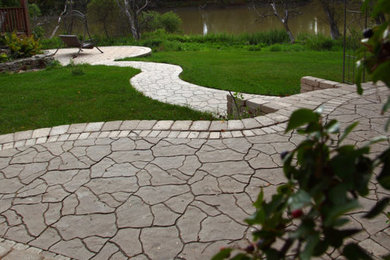 Inspiration for a large modern backyard landscaping in Other.