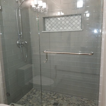various tiled showers