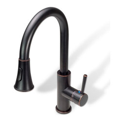 Le&oacute;n Oil Rubbed Bronze Kitchen Sink Faucet with Pull Down Spout - Kitchen Faucets