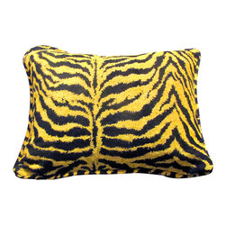 Drea' Custom Designs - Tiger Chenile Throw Pillow - Decorative Pillows