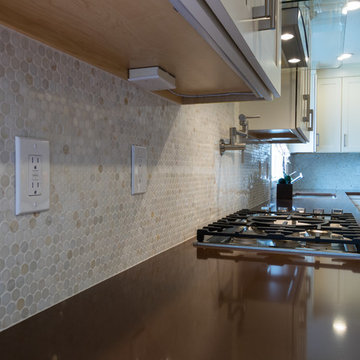 Cloud Nine Marble Penny Rounds Backsplash