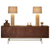 Guild Nines Diabox Credenza, Solid Walnut and Satin Brass