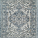 Rugs America - Rugs America Milford MD55A Transitional Vintage London Fog Area Rugs, 8'x10' - This gorgeous reinterpretation of a timeless heirloom will have you falling in love with your space all over again. Our London Fog area rug fuses old-world traditional elements with a new-age contemporary color palette, truly providing the best of both worlds for any space in the house. With every fiber flawlessly loomed into place, this stunning statement floor piece exhibits a natural sheen enhanced by taupe accents highlighted in the tonal blue background for an ethereal vibe. Whether you are looking to embellish modern furnishings or traditional leather and upholstered pieces, our versatile London Fog rug will find a place in any room of the house. Features