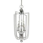 Z-lite - Z-Lite 429-6C-CH Six Light Pendant Serenade Chrome - Oversized crystal balls and loops create a striking divergence from the classical styling of the tall candles set upon crystal bobeches. Graceful crystal drapes and gleaming chrome mingle playfully with the oversized elements of these fixtures.