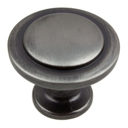 GlideRite Hardware - 1.25" Classic Round Ring Cabinet Knobs, Pewter - Cabinet And Drawer Knobs