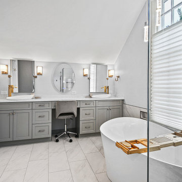 Transitional Primary Bathroom Remodel Centreville, VA