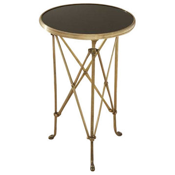 Directoire Table, Brass and Black Granite