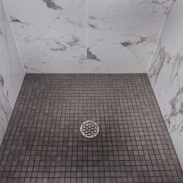 Bath Remodel with Natural Stone Tiles
