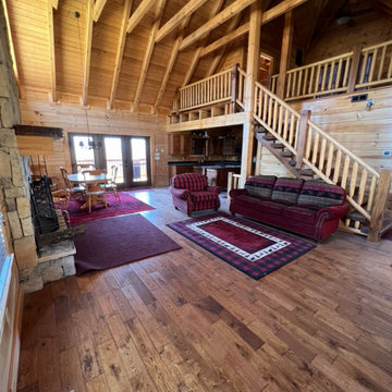 Rustic Cabin Basement Addition in Townsend