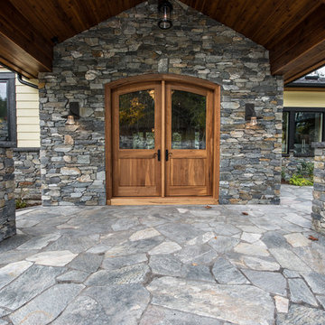 Custom Solid Wood Double Ashby Entry Doors