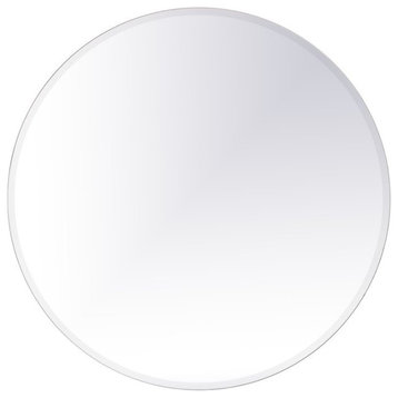 Gwen Round Mirror, 42", Clear
