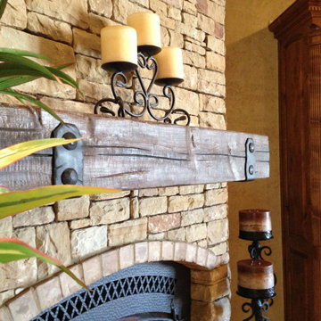Mantel with strap detail