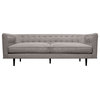 Annabelle 80" Gray Fabric Sofa with Black Wood Legs