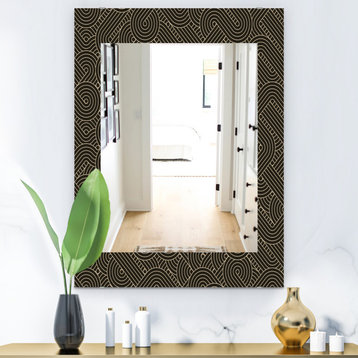 Designart Scandinavian 22 Midcentury Frameless Wall Mirror, 24x32